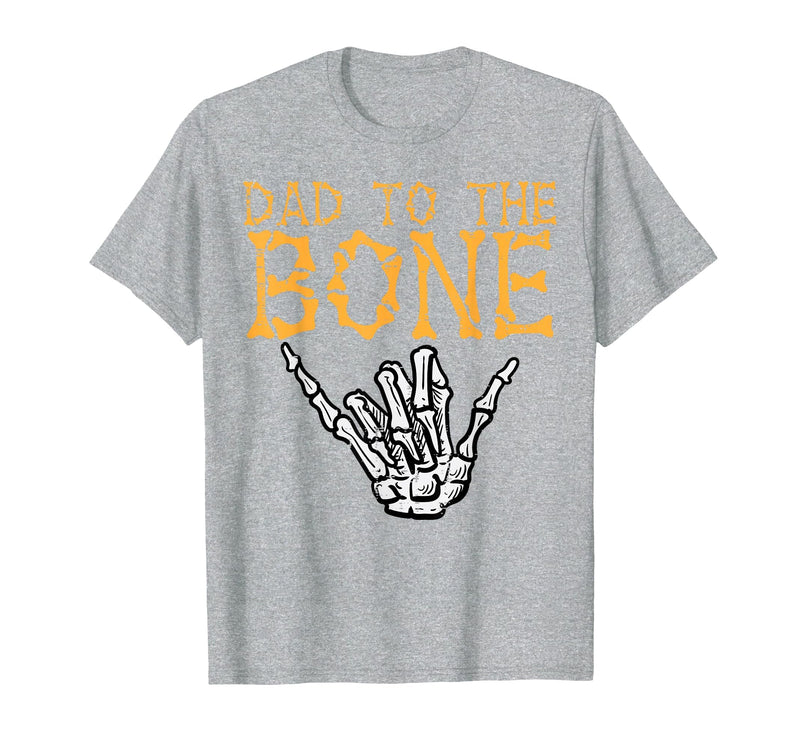 Mens Halloween Shirts For Dad Daddy Papa Men Halloween Dad to The Bone Skeleton Hand Fun Papa Costume Men T-Shirt - Heather