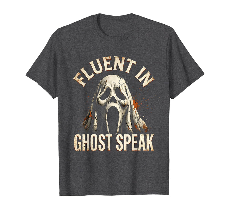 Mademark Ghost & Spirits - Ghost (99 Problems All) T-Shirt - Dark Heather Grey-fluent in Ghost Speak