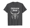 Chickasaw Pride Native American Nice Gifts Chickasaw Pride Tribe Native American Indian Buffalo T-Shirt - Dark Heather Grey
