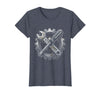 Mademark Grease Monkey Wrench and Screwdriver Crossed T-Shirt - Women - Heather Blue