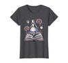 Mademark Fluent In Nonsense Alice in Wonderland Design T-Shirt - Dark Heather Grey