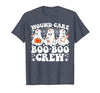Wound Care Nurse Boo Boo Crew Halloween Wound Care Boo Boo Crew Nurse Funny Ghost Halloween Nurse T-Shirt - Heather Blue