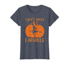 PDUS32 I Don't Spook I Sparkle Funny Halloween I Don't Spook I Sparkle Funny Halloween Girl Witch Pumpkin T-Shirt - Heather