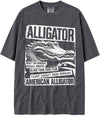 BABATEES U.S.A. MAX-Heavyweight Punk Rock Animals Shaka Wear Oversized 7.5oz Cotton Tshirt - Alligator