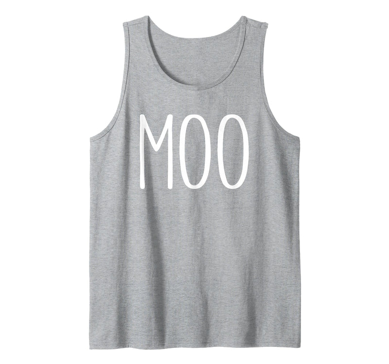 Moo Im A Cow Costume Shirts Moo Shirt Funny Adult Men Women Cow Goes Moo Costume Tank Top - Heather Grey
