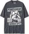BABATEES U.S.A. MAX-Heavyweight Punk Rock Animals Shaka Wear Oversized 7.5oz Cotton Tshirt - Pomeranian