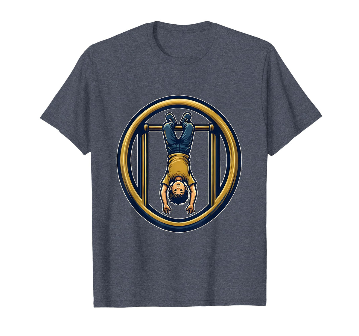 Mademark Second Grade Monkey Bars Upside Down Kid Design T-Shirt - Men - Heather Blue