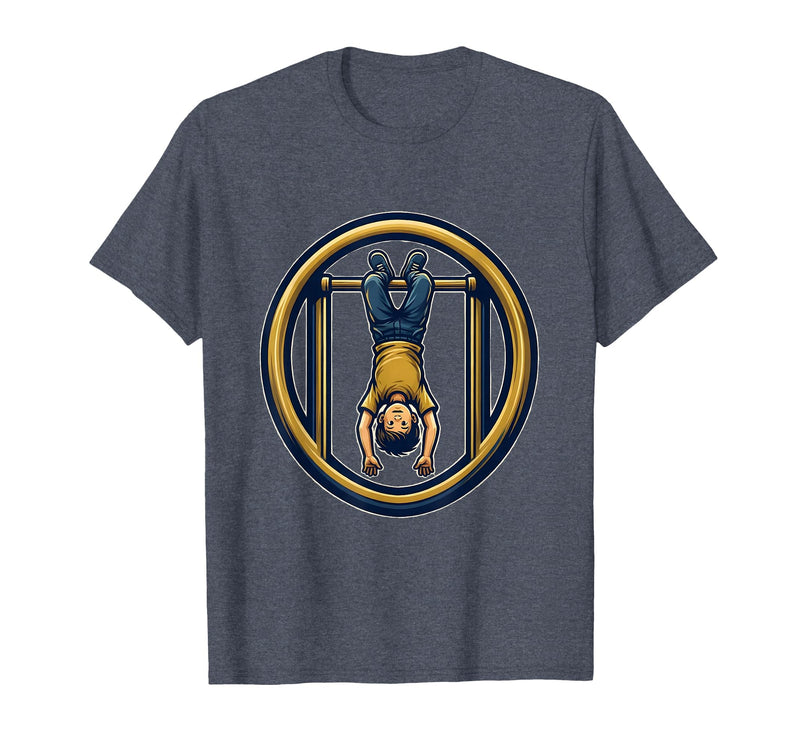 Mademark Second Grade Monkey Bars Upside Down Kid Design T-Shirt - Men - Heather Blue