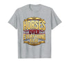 Mademark Horses Over Everything Equestrian Women's Design T-Shirt - Men - Heather Grey