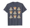 Dentist Dental Halloween Costume Tee Gifts Floral Ghost Teeth Dental Dentist Halloween Costume T-Shirt - Heather Blue