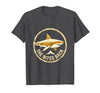 Mademark She Bites Back Fierce Shark Women Design T-Shirt - Dark Heather Grey