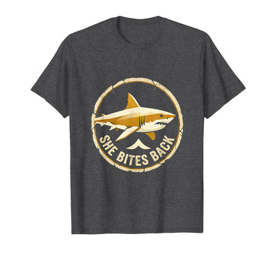 She Bites Back Fierce Shark Women Design T-Shirt