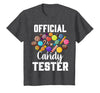 Candy Tester Sweets Lover Gifts & Apparel Official Candy Tester Halloween Costume Boys Girls Kids T-Shirt - Dark Heather Grey
