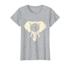 Mademark Elephant Head Ornate Mandala Illustration T-Shirt - Women - Heather Grey