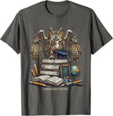 Learning Never Stops Here College Kids Design T-Shirt - Asphalt Grey