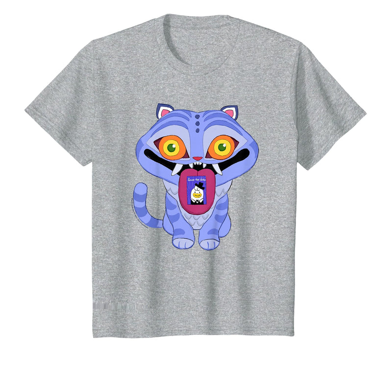 Kpop Demon Hunters Halloween Derpy Save The Date Invitation T-Shirt - Heather Grey
