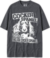 BABATEES U.S.A. MAX-Heavyweight Punk Rock Animals Shaka Wear Oversized 7.5oz Cotton Tshirt - Cocker Spaniel