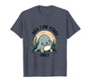 Mademark Sea Cow Vibes Only Manatee Design T-Shirt - Heather Blue