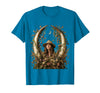 Mademark Safari Explorer Elephant Tusk Skull Framed Art T-Shirt - Men - Sapphire Blue