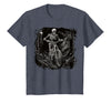 Scary Cyclist Skeleton Gifts Cycling Skeleton Mountain MTB Bicycle Cyclist Skeleton T-Shirt - Heather Blue