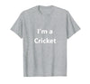 MNBHYB Idea Funny Halloween Cricket Bug Insect Easy Costume Last Minute T-Shirt - Heather Grey