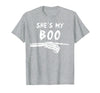 Miftees Matching Halloween Tees She's My Boo Matching Halloween Costume She's My Boo T-Shirt - Heather Grey