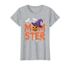 Mom-ster Halloween Funny Witch Hat Pumpkin Mom Momster Mom Mommy Matching Family Halloween Costume Women T-Shirt - Heather