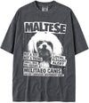 BABATEES U.S.A. MAX-Heavyweight Punk Rock Animals Shaka Wear Oversized 7.5oz Cotton Tshirt - Maltese