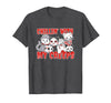 Chillin With My Creeps Apparel Chillin with My Creeps Cat Horror Killer Halloween Costume T-Shirt - Dark Heather Grey