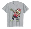Halloween Shirts Women Men Kids Dabbing Zombie Brain Halloween Scary Dab Dance Boys Teen Men T-Shirt - Heather Grey