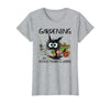 Black Cat Do Gardening Because Murder is Wrong T-Shirt - Heather Grey