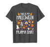Halloween Shirts Costume Women Men Kids Pajama This is My Halloween Pajama Shirt Pumpkin Witch Skeleton T-Shirt - Dark