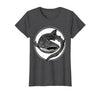 Mademark Whale Shark Swirling Tattoo Art Design T-Shirt - Dark Heather Grey