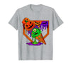 Ice Cream Drip Baseball Home Plate Halloween Tee Funny Halloween Baseball Ice Cream Drip Boys Girls Youth T-Shirt - Heather