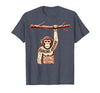 Mademark Hanging Around Doing Nothing Funny Monkey Design T-Shirt - Men - Heather Blue