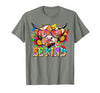 Be Kind Highland Cow Autism Awareness Sped Teacher Be Kind Highland Cow Autism Awareness Inspirational Teacher T-Shirt -