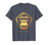 Mademark Stay Curious Stay Wild Monkey Graphic Design T-Shirt - Men - Heather Blue