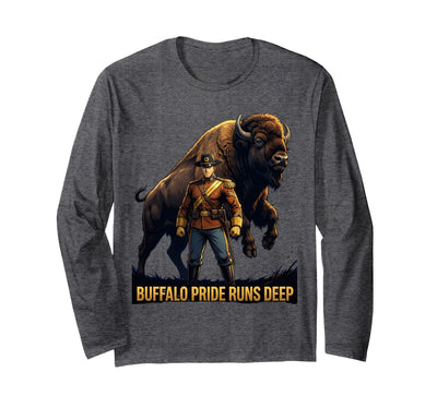 Cow Mademark Buffalo Pride Runs Deep Buffalo Soldiers Soldiers T-Shirt