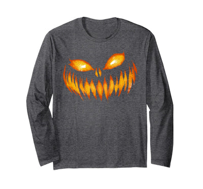 Halloween Costumes MV&SG Jack O Lantern Scary Carved Pumpkin Face Halloween Costume Long Sleeve T-Shirt