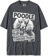 BABATEES U.S.A. MAX-Heavyweight Punk Rock Animals Shaka Wear Oversized 7.5oz Cotton Tshirt - Poodle