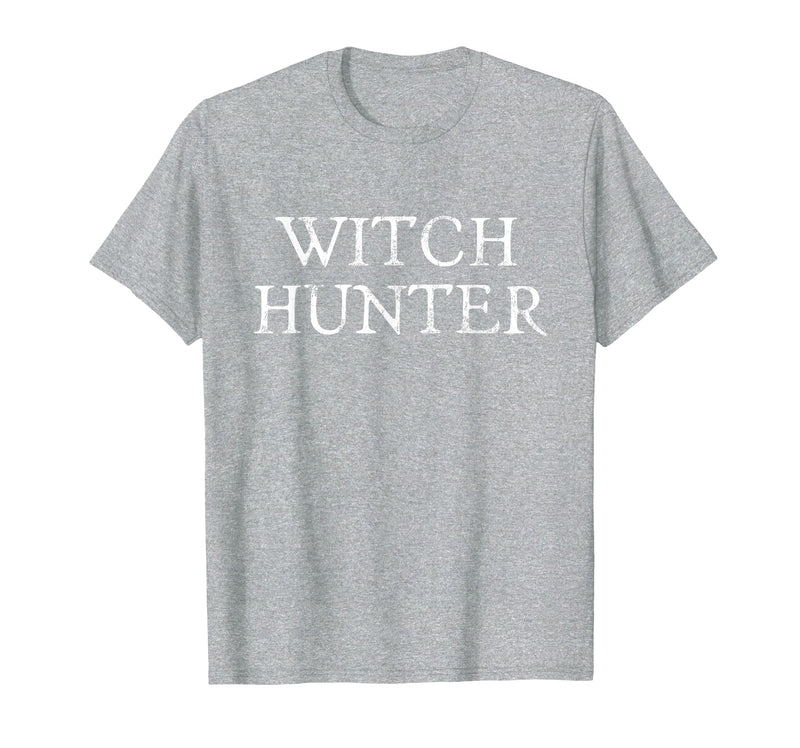 Witch Hunter Halloween Funny Witch Hunter Halloween Costume Easy Lazy T-Shirt - Heather Grey