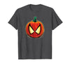 Marvel Spider-Man Halloween Spooky Pumpkin Jack-o'-Lantern T-Shirt - Dark Heather Grey