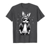 Bunny Face with Sunglasses Rabbit for Boys Men Kids T-Shirt in Dark Heather Grey