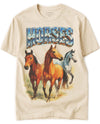 BABATEES Farm Animals Heavy Metal Tshirt for Men, Women & Farmers - 100% Natural Undyed Cotton - Horse