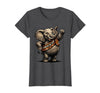 Mademark Land Of The Ivory, Land Of Mine Patriotic Elephant Design T-Shirt - Women - Dark Heather Grey