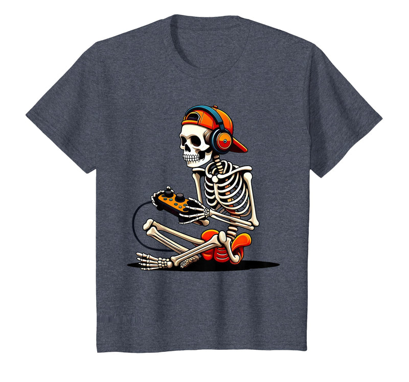 halloween skeleton shirts for teen boys men kids Halloween Skeleton Gamer Video Gaming Funny Gaming Skeleton T-Shirt -