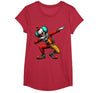 Creepy Halloween Dabbing Dab Dance Dabbing Creepy Clown Scary Halloween Dab Dance T-Shirt - Red Heather