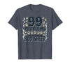 Mademark Ghost & Spirits - Ghost (99 Problems All) T-Shirt - Heather Blue-99 Problems All Boo Sheet