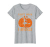 PDUS32 I Don't Spook I Sparkle Funny Halloween I Don't Spook I Sparkle Funny Halloween Girl Witch Pumpkin T-Shirt - Heather