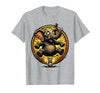 Mademark Elephant Scared by Tiny Mouse Funny Animal Design T-Shirt - Men - Heather Grey
